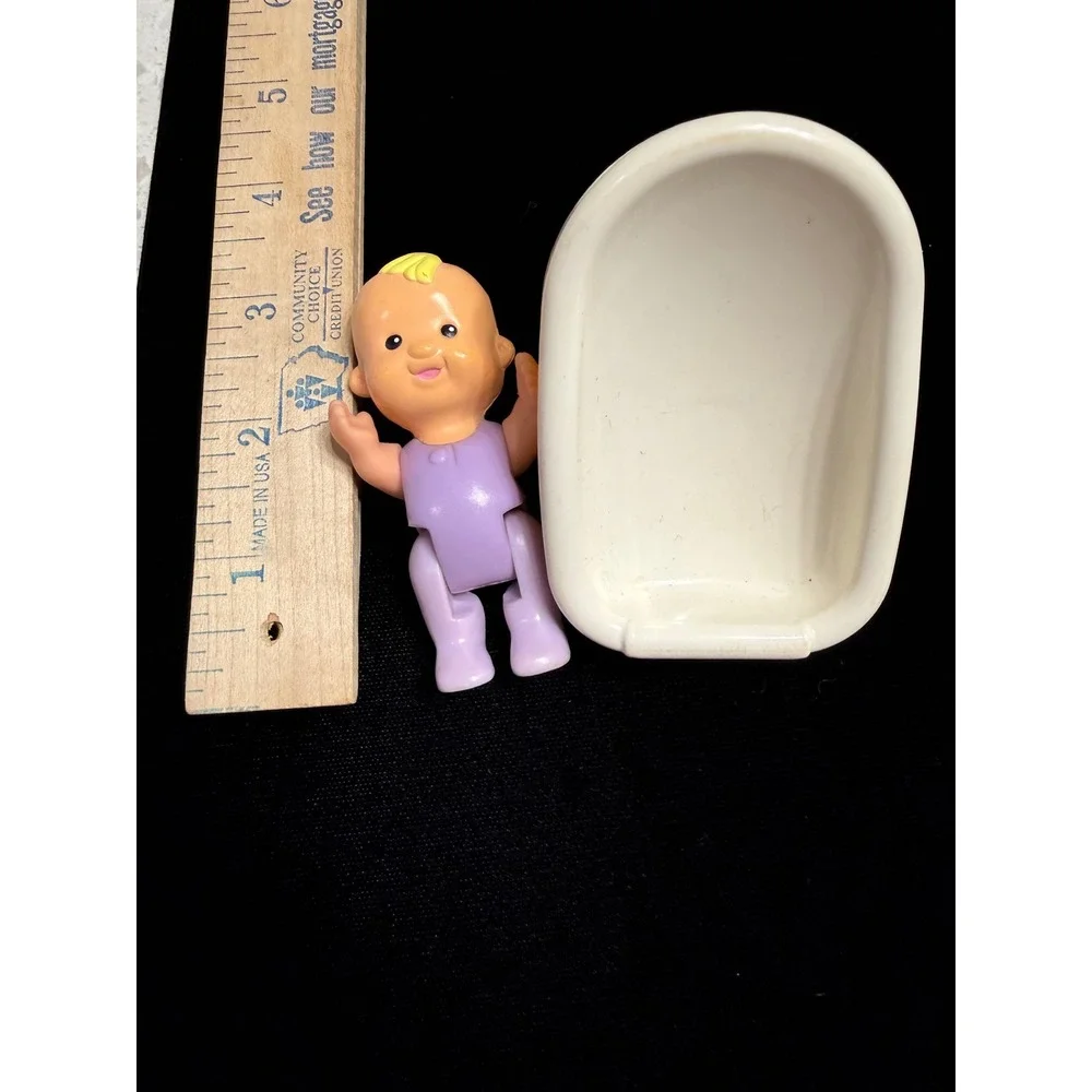Little Tikes Baby Doll w car seat Replacement Vintage Articulated 3 Inch